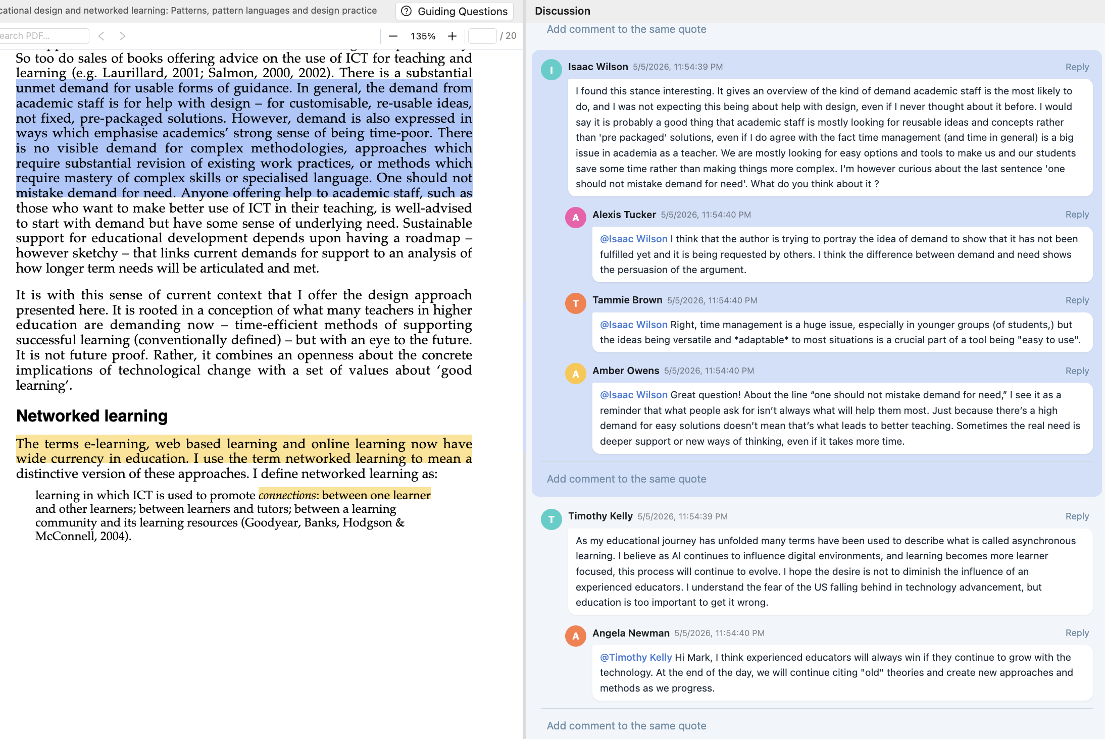 Social Annotation in Educational Practices