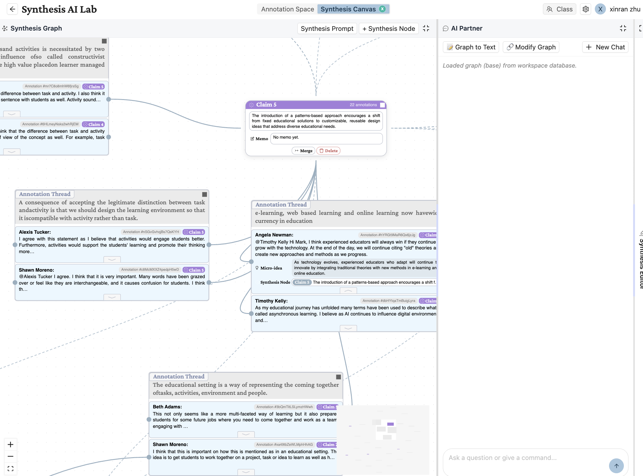 Synthesis AI Lab (SAIL): AI Augmented Knowledge Synthesis in Collaborative Learning